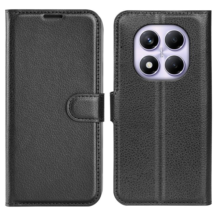 

For Xiaomi Redmi Note 14 Pro 4G Litchi Texture Horizontal Flip Leather Phone Case with Holder(Black)