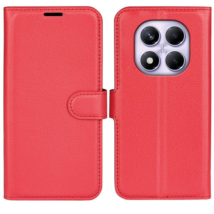 

For Xiaomi Redmi Note 14 Pro 4G Litchi Texture Horizontal Flip Leather Phone Case with Holder(Red)