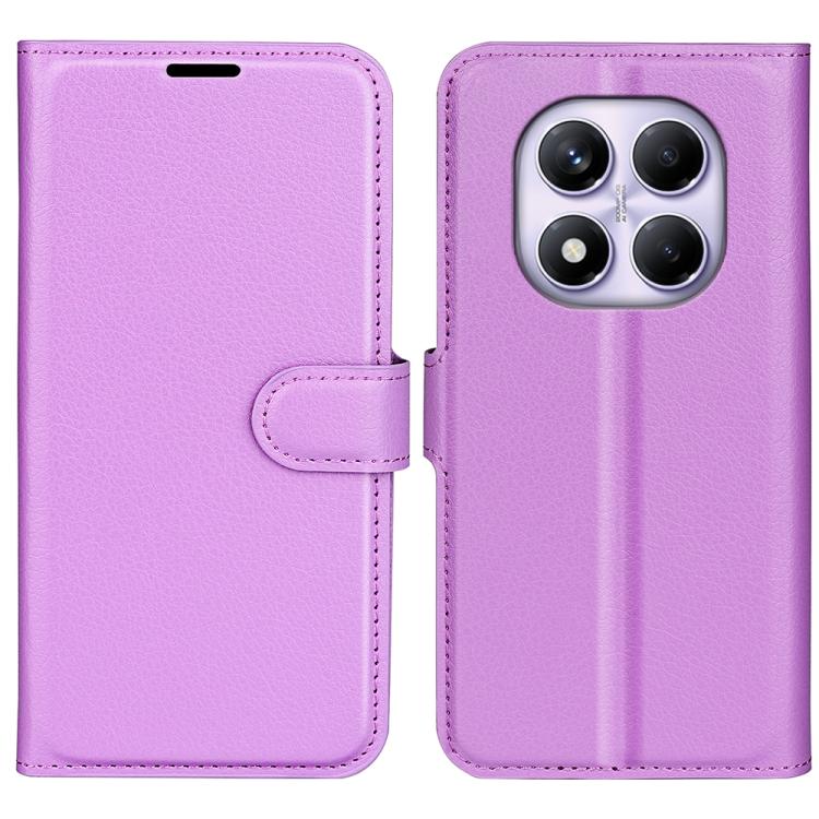 

For Xiaomi Redmi Note 14 Pro 4G Litchi Texture Horizontal Flip Leather Phone Case with Holder(Purple)