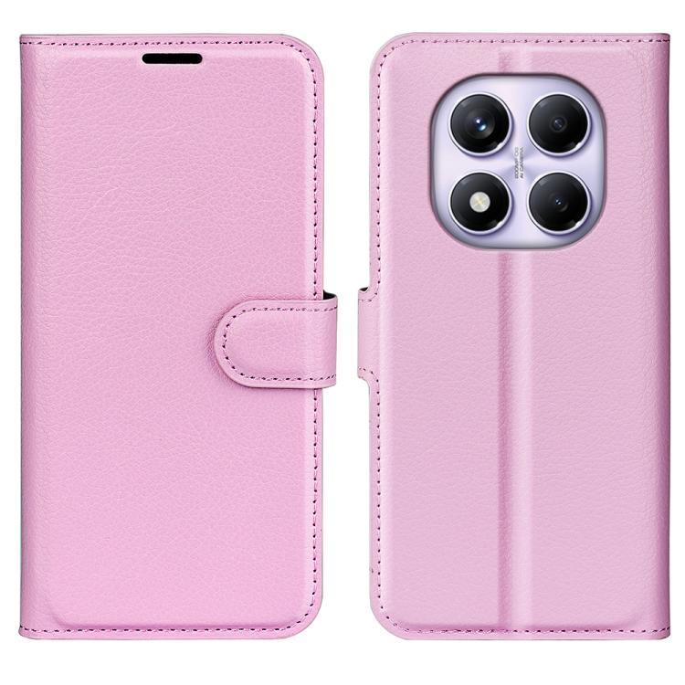 

For Xiaomi Redmi Note 14 Pro 4G Litchi Texture Horizontal Flip Leather Phone Case with Holder(Pink)