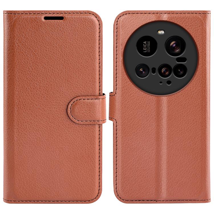 

For Xiaomi 15 Ultra Litchi Texture Horizontal Flip Leather Phone Case with Holder(Brown)