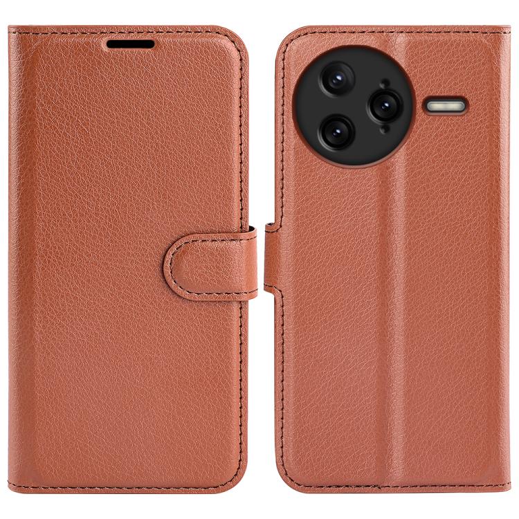 

For Redmi K80 Pro / Poco F7 Ultra Litchi Texture Horizontal Flip Leather Phone Case with Holder(Brown)