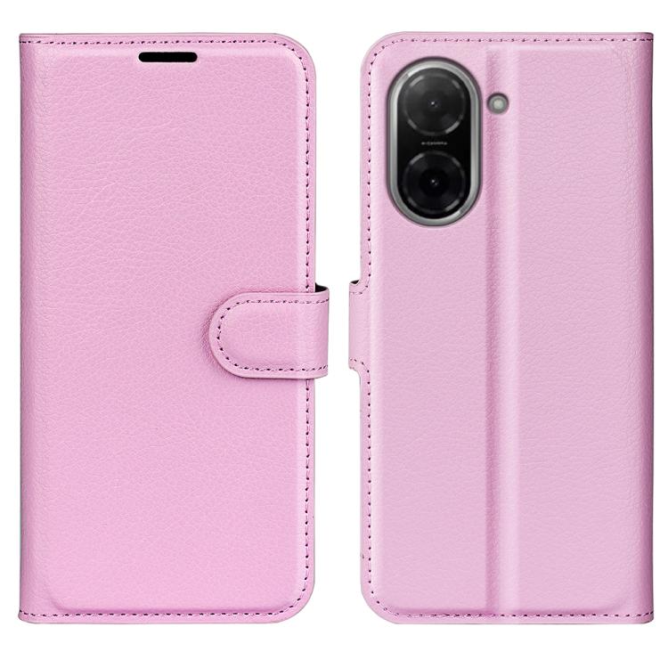 

For Redmi A5 4G 173.3mm Litchi Texture Horizontal Flip Leather Phone Case with Holder(Pink)