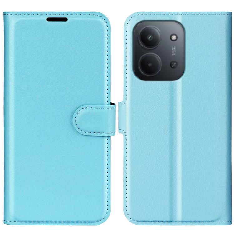 

For Redmi 15C 5G / 4G EU 173mm Litchi Texture Horizontal Flip Leather Phone Case with Holder(Blue)