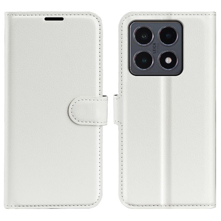 

For Xiaomi 15T Litchi Texture Horizontal Flip Leather Phone Case with Holder(White)