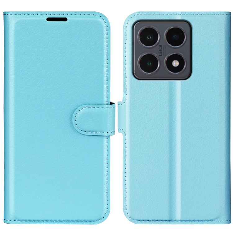 

For Xiaomi 15T Litchi Texture Horizontal Flip Leather Phone Case with Holder(Blue)