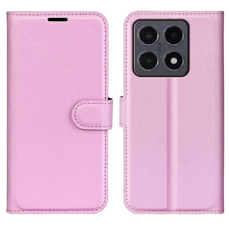 

For Xiaomi 15T Litchi Texture Horizontal Flip Leather Phone Case with Holder(Pink)