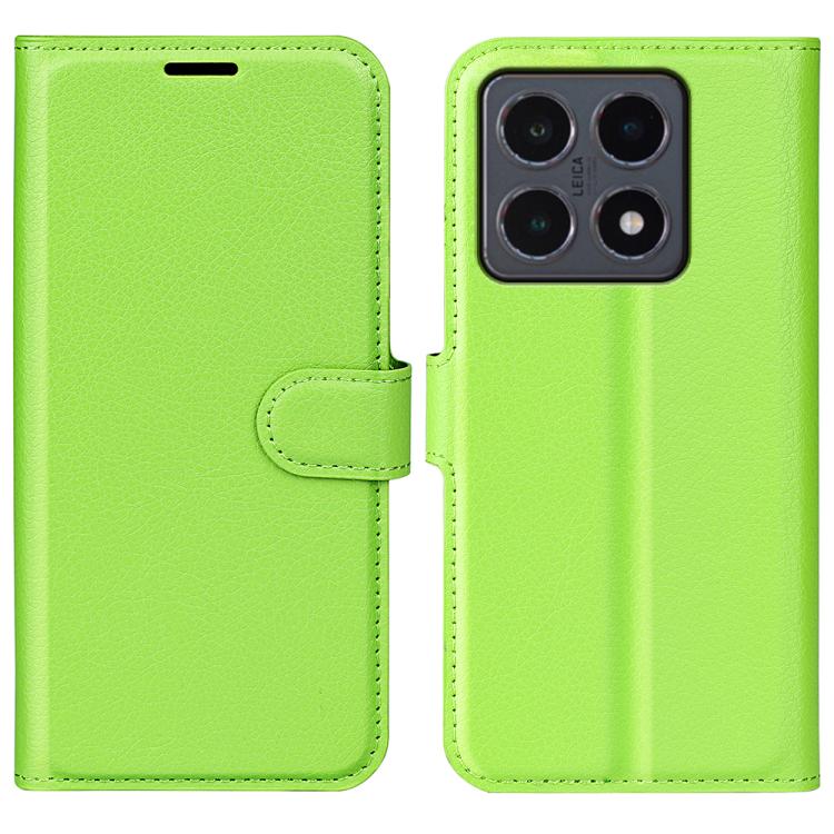 

For Xiaomi 15T Litchi Texture Horizontal Flip Leather Phone Case with Holder(Green)