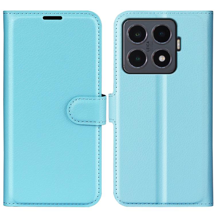 

For Xiaomi 15T Pro Litchi Texture Horizontal Flip Leather Phone Case with Holder(Blue)