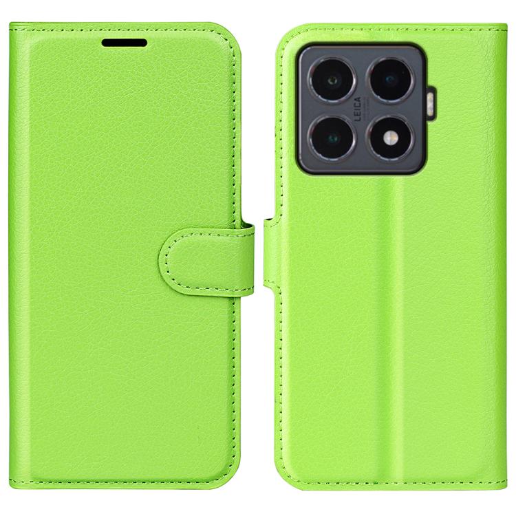 

For Xiaomi 15T Pro Litchi Texture Horizontal Flip Leather Phone Case with Holder(Green)