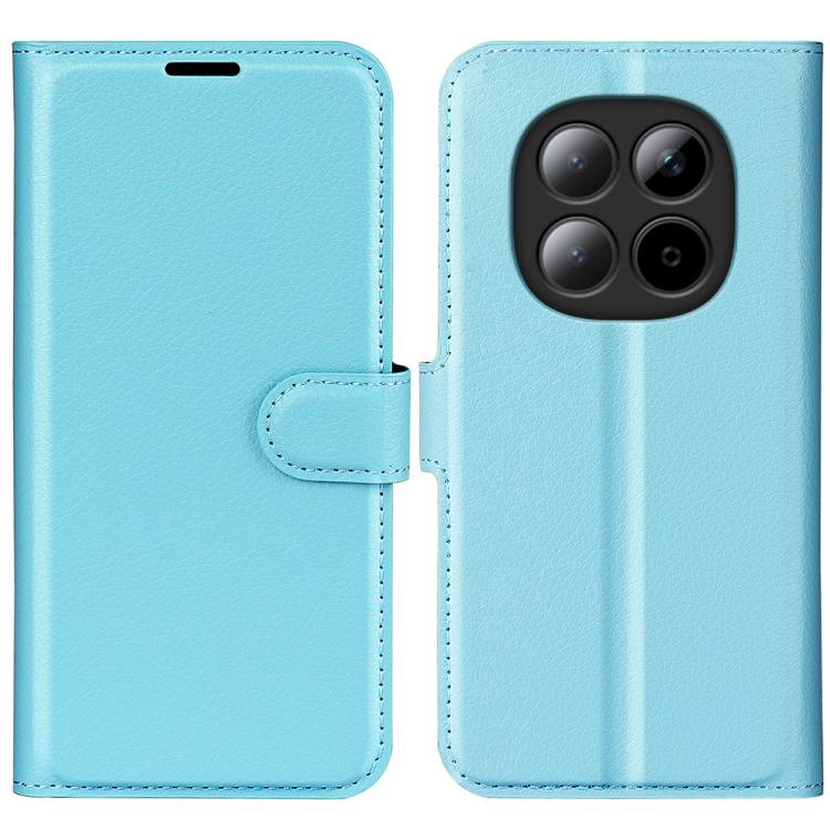 

For Redmi Note 15 Pro+ Global 163.3mm Litchi Texture Horizontal Flip Leather Phone Case with Holder(Blue)
