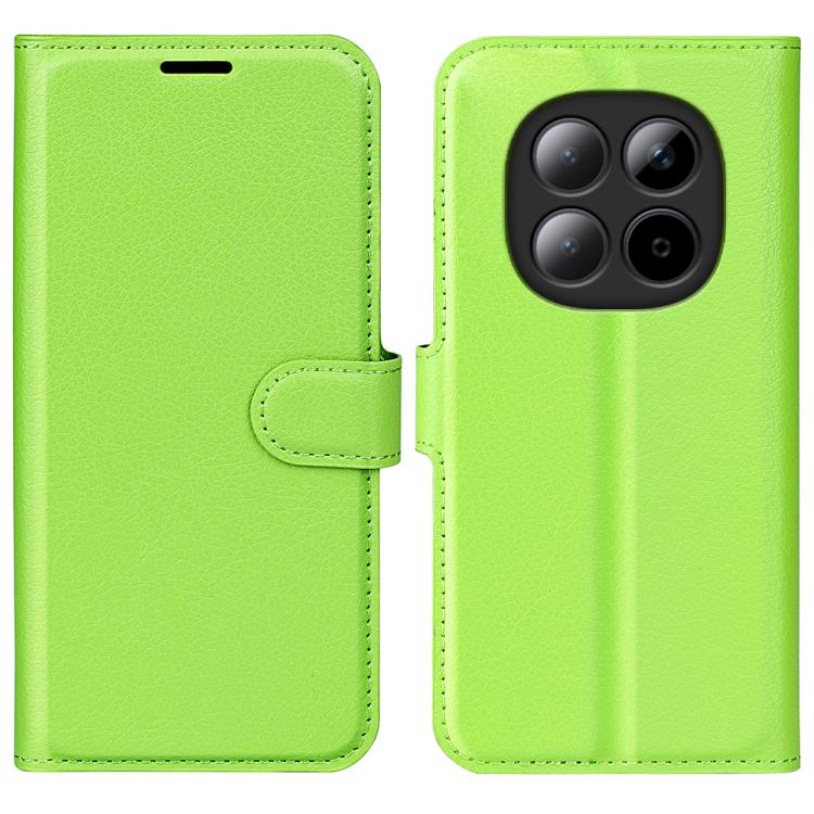 

For Redmi Note 15 Pro+ Global 163.3mm Litchi Texture Horizontal Flip Leather Phone Case with Holder(Green)