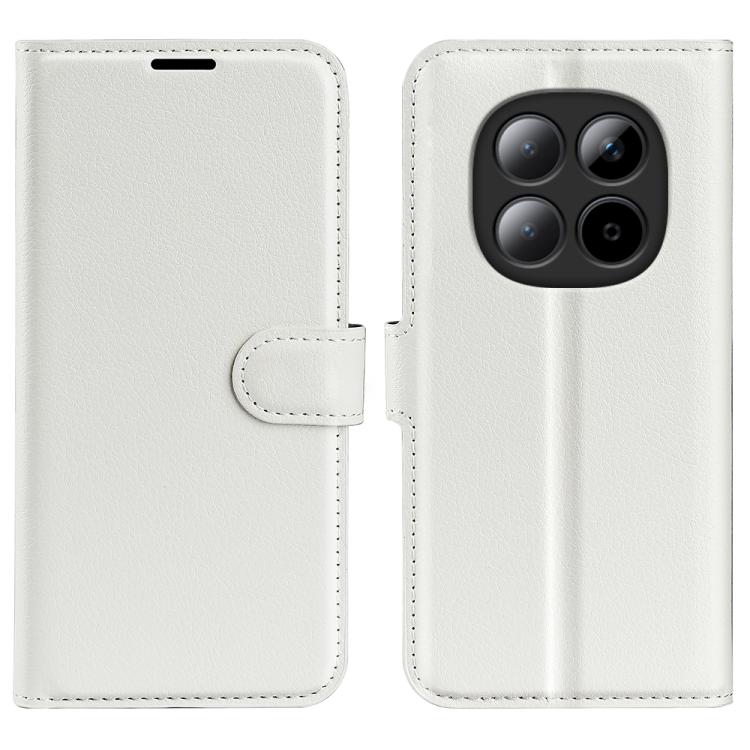 

For Redmi Note Note 15 5G Global 164mm Litchi Texture Horizontal Flip Leather Phone Case with Holder(White)