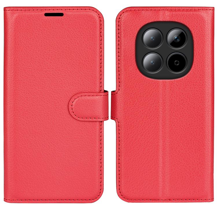 

For Redmi Note Note 15 5G Global 164mm Litchi Texture Horizontal Flip Leather Phone Case with Holder(Red)