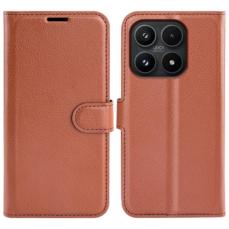 

For Xiaomi 17 Litchi Texture Horizontal Flip Leather Phone Case with Holder(Brown)