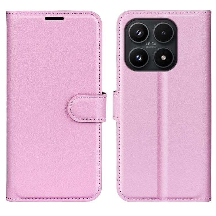

For Xiaomi 17 Litchi Texture Horizontal Flip Leather Phone Case with Holder(Pink)