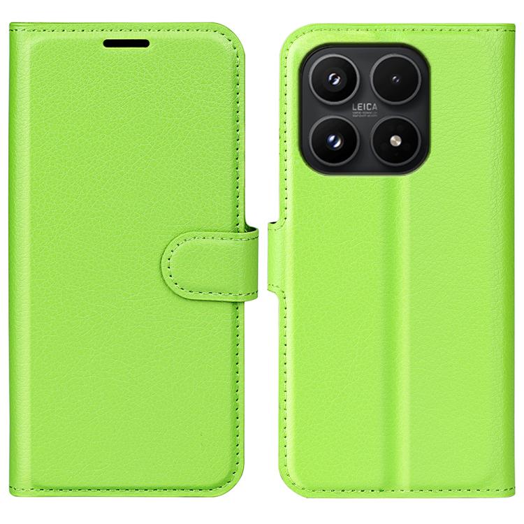 

For Xiaomi 17 Litchi Texture Horizontal Flip Leather Phone Case with Holder(Green)