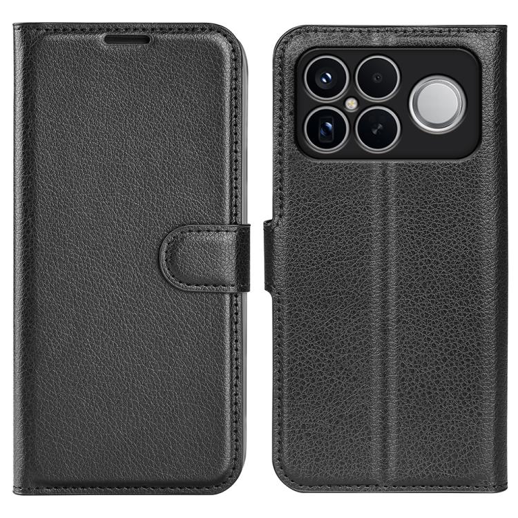 

For Xiaomi Poco F8 Ultra 5G Litchi Texture Horizontal Flip Leather Phone Case with Holder(Black)