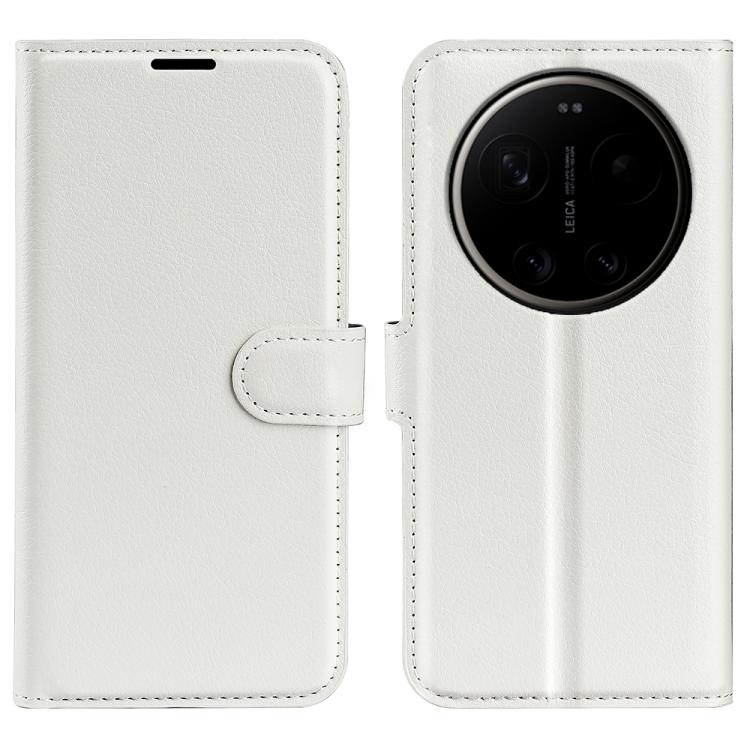

For Xiaomi 17 Ultra Litchi Texture Horizontal Flip Leather Phone Case with Holder(White)
