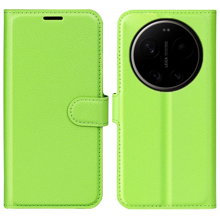 

For Xiaomi 17 Ultra Litchi Texture Horizontal Flip Leather Phone Case with Holder(Green)