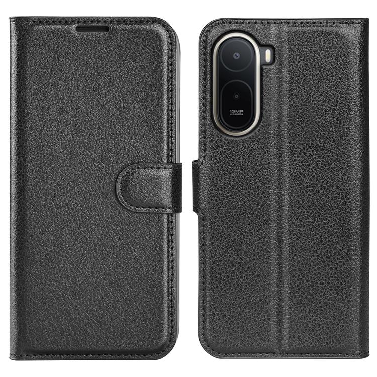 

For Redmi A7 Pro 171mm / Poco C85x 5G Litchi Texture Horizontal Flip Leather Phone Case with Holder(Black)