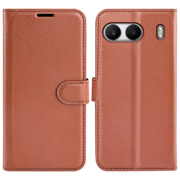 

For OnePlus Nord 4 Litchi Texture Horizontal Flip Leather Phone Case with Holder(Brown)
