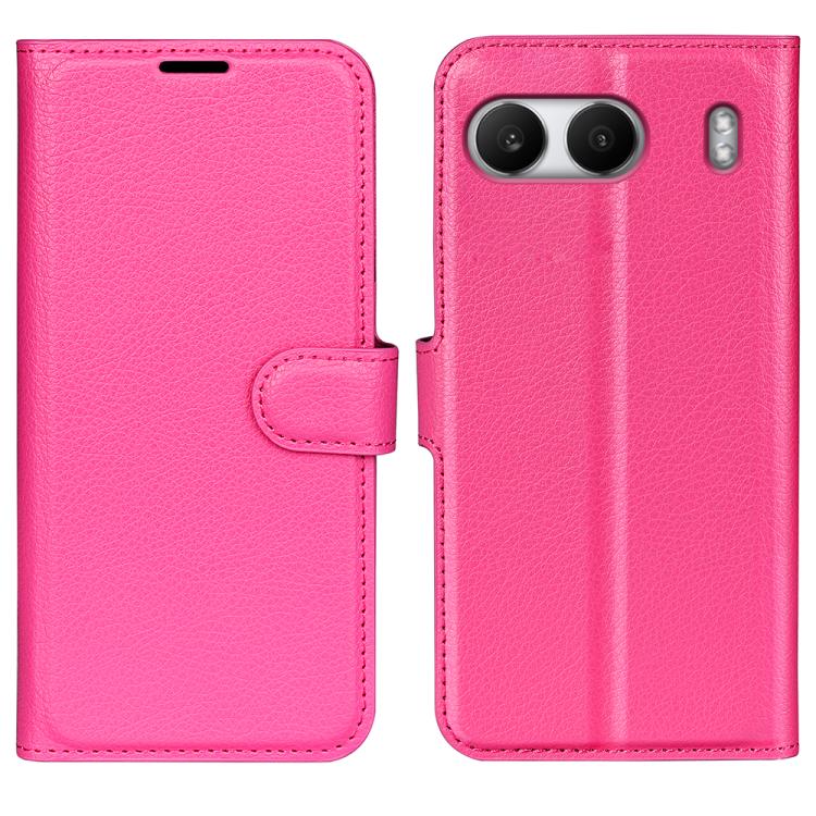 

For OnePlus Nord 4 Litchi Texture Horizontal Flip Leather Phone Case with Holder(Rose Red)