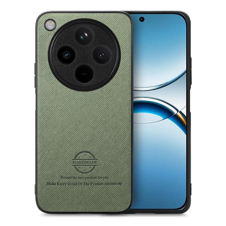 

For OPPO Find X8 Twill Fabric Leather Skin Back Phone Case(Green)