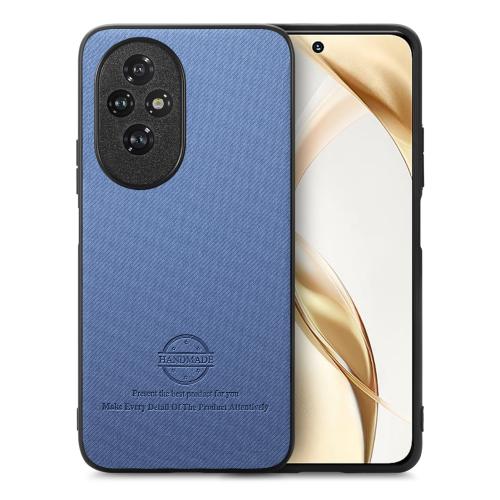 

For Honor 200 Twill Fabric Leather Skin Back Phone Case(Blue)