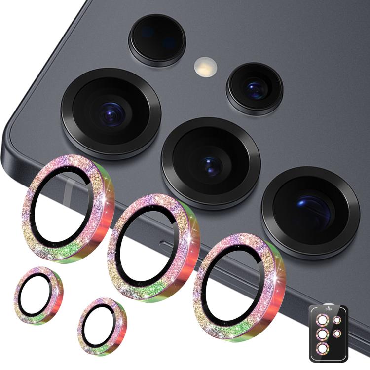 

For Samsung Galaxy S26 Ultra 5G ENKAY Hat-Prince 9H Rear Camera Lens Glitter Aluminium Alloy Tempered Glass Film(Colorful)