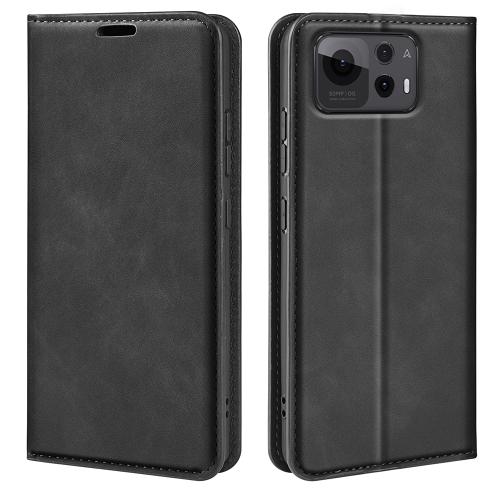 

For Asus Zenfone 12 Ultra Retro-skin Magnetic Suction Leather Phone Case(Black)