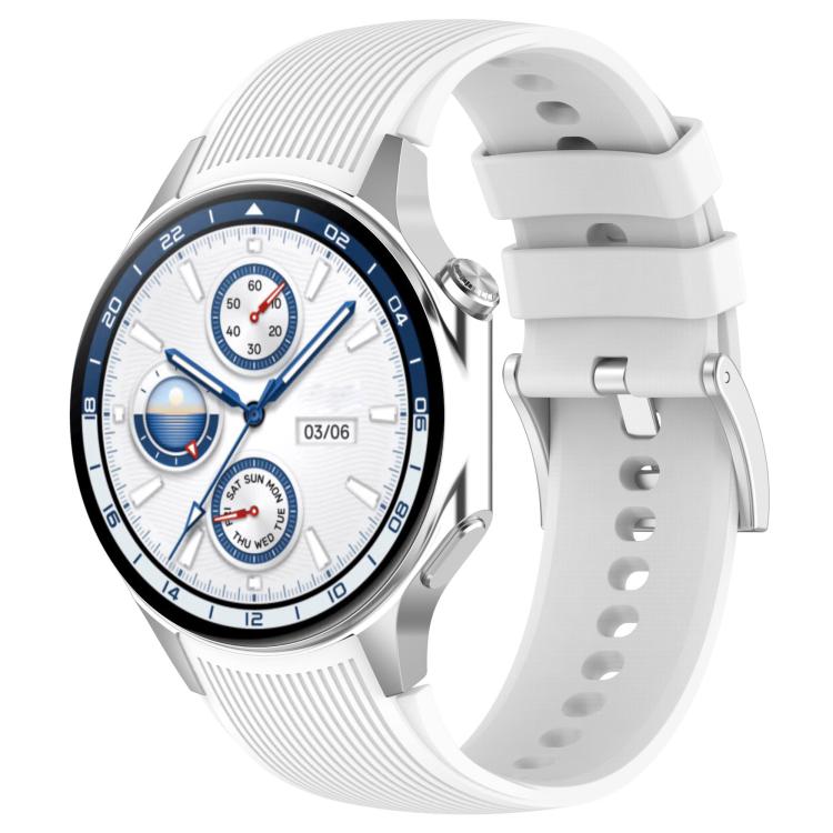 

For OnePlus Watch 3 Vertical Texture Silicone Watch Band(White)