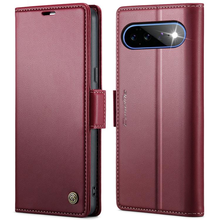 For Google Pixel 11 Pro XL CaseMe 023 Butterfly Buckle Litchi Texture RFID Anti-theft Leather Phone Case(Red)