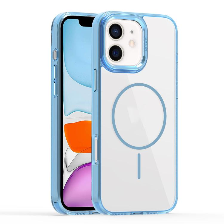 

For iPhone 11 Star Shield Thin Circle MagSafe Phone Case(Light Blue)