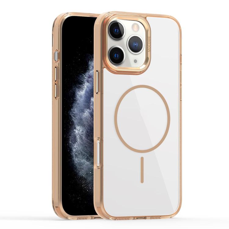 

For iPhone 11 Pro Max Star Shield Thin Circle MagSafe Phone Case(Desert Gold)