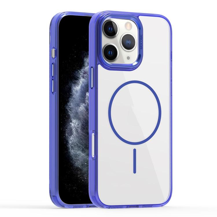 

For iPhone 11 Pro Max Star Shield Thin Circle MagSafe Phone Case(Blue)