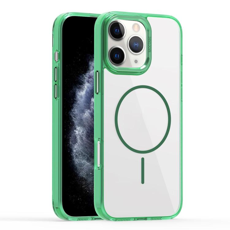 

For iPhone 11 Pro Max Star Shield Thin Circle MagSafe Phone Case(Green)
