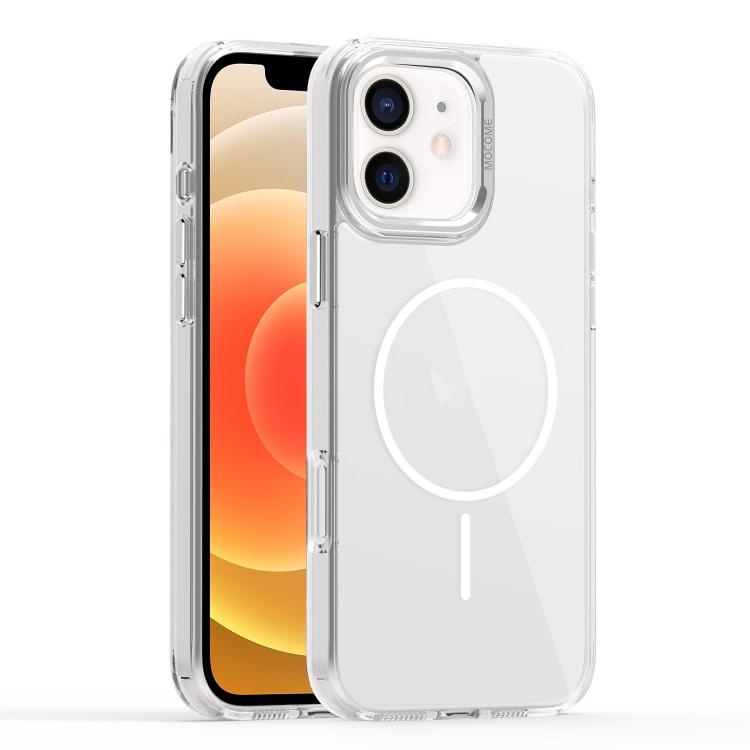 

For iPhone 12 Star Shield Thin Circle MagSafe Phone Case(White)