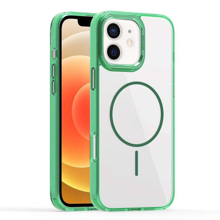 

For iPhone 12 Star Shield Thin Circle MagSafe Phone Case(Green)