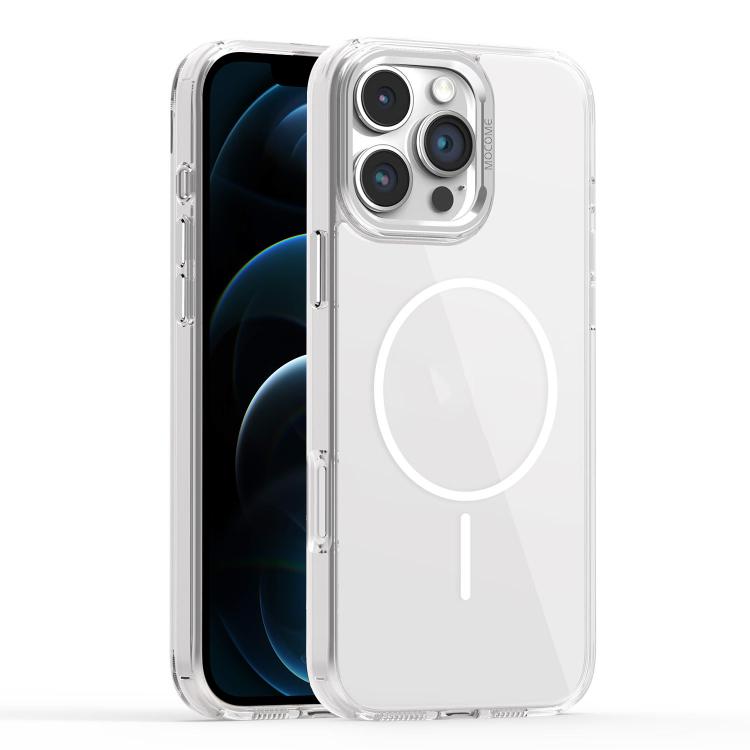 

For iPhone 12 Pro Max Star Shield Thin Circle MagSafe Phone Case(White)