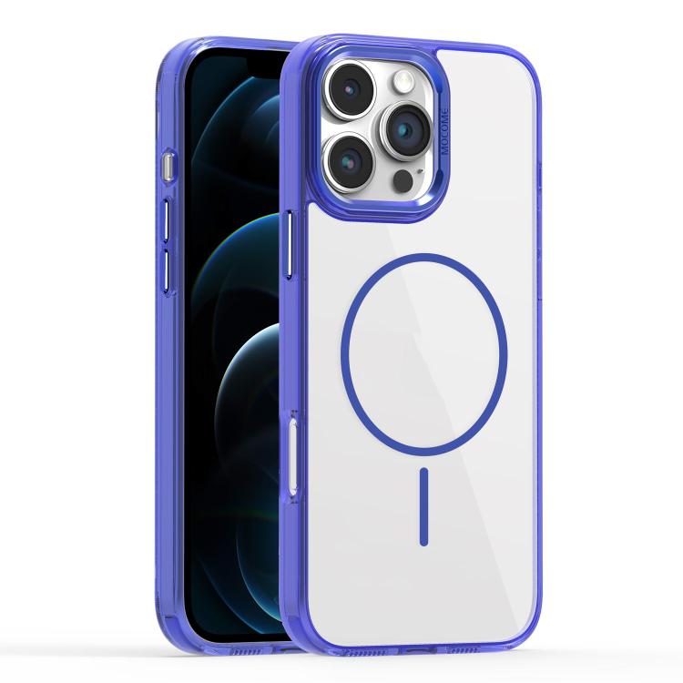 

For iPhone 12 Pro Max Star Shield Thin Circle MagSafe Phone Case(Blue)