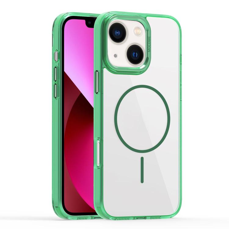 

For iPhone 13 Star Shield Thin Circle MagSafe Phone Case(Green)