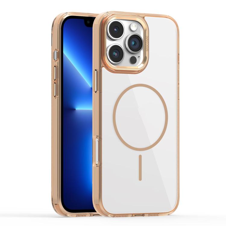 

For iPhone 13 Pro Star Shield Thin Circle MagSafe Phone Case(Desert Gold)