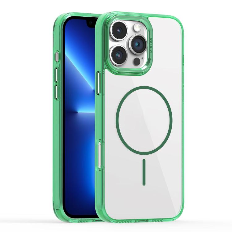 

For iPhone 13 Pro Star Shield Thin Circle MagSafe Phone Case(Green)