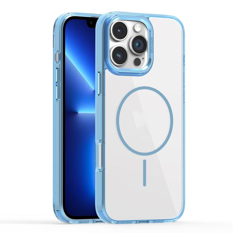 

For iPhone 13 Pro Star Shield Thin Circle MagSafe Phone Case(Light Blue)