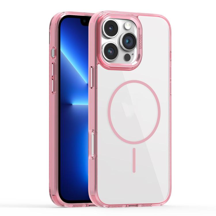 

For iPhone 13 Pro Star Shield Thin Circle MagSafe Phone Case(Pink)
