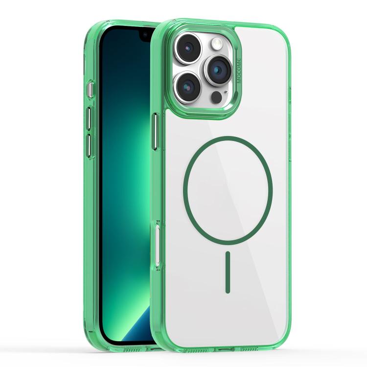 

For iPhone 13 Pro Max Star Shield Thin Circle MagSafe Phone Case(Green)