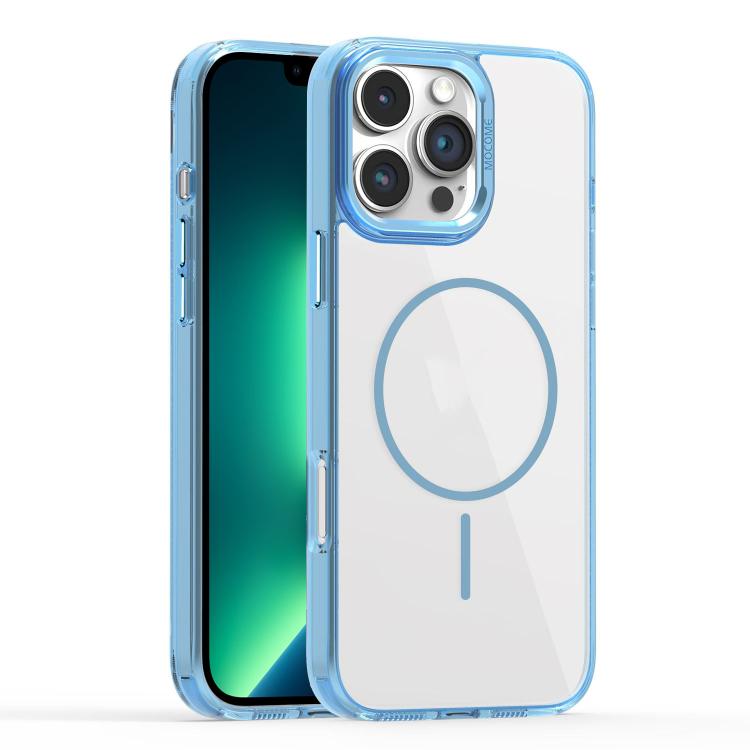 

For iPhone 13 Pro Max Star Shield Thin Circle MagSafe Phone Case(Light Blue)