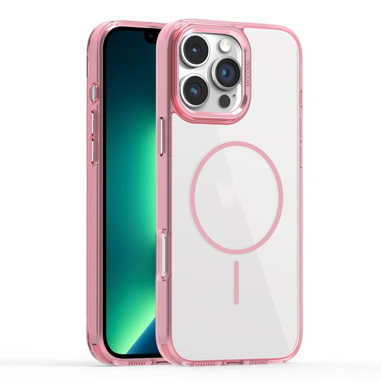

For iPhone 13 Pro Max Star Shield Thin Circle MagSafe Phone Case(Pink)