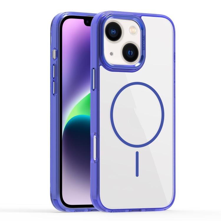 

For iPhone 14 Star Shield Thin Circle MagSafe Phone Case(Blue)